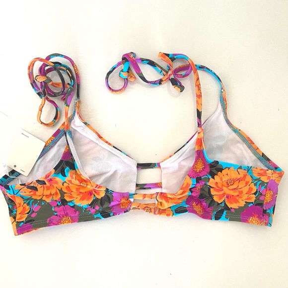 Urban Outfitters Winnie Orange Floral Bikini Top - Picture 7 of 10